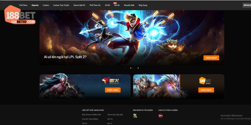 Giới thiệu về sảnh game Esports 188Bet