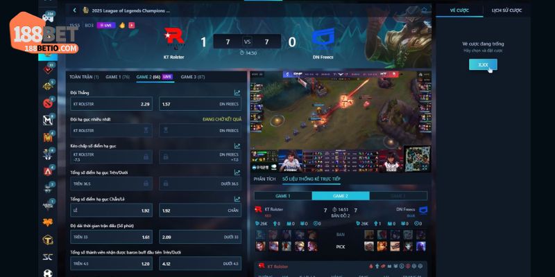 Liên Minh Huyền Thoại: Cá Cược Esports Đỉnh Cao Tại 188Bet 3 Hướng dẫn các bước tham gia cá cược LOL tại nhà cái